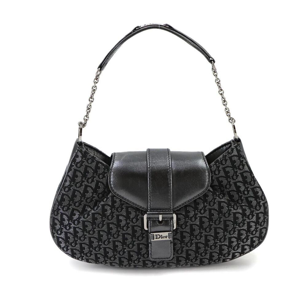 Christian Dior Trotter Street Chic Handbag, Canvas and Leather, Grey.